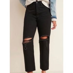 Old Navy Extra High Waisted Black Jeans